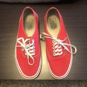 Red Vans Authentic